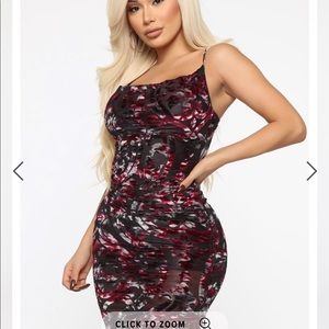 NWT Fashion Nova velvet mini dress